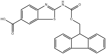 2-(((((9H-芴-9-基)甲氧基)羰基)氨基)苯并[D]噻唑-6-羧酸 结构式