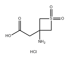 2-(3-氨基-1,1-二氧噻吩-3-基)乙酸盐酸盐 结构式