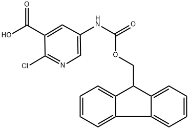 5-((((9H-芴-9-基)甲氧基)羰基)氨基)-2-氯烟酸 结构式