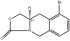 (R)-9-溴-1,5,10,10A-四氢-3H-噁唑并[3,4-B]异喹啉-3-酮 结构式