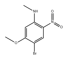 4-溴-5-甲氧基-N-甲基-2-硝基苯胺 结构式