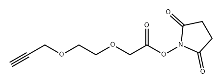炔-二聚乙二醇-CH2COO-琥珀酰亚胺酯 结构式