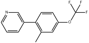 Pyridine, 3-[2-methyl-4-(trifluoromethoxy)phenyl]- 结构式