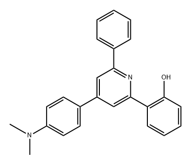 2-(4-(4-(二甲氨基)苯基)-6-苯基吡啶-2-基)苯酚 结构式