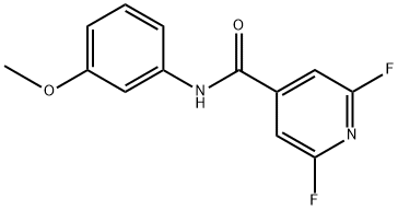 2,6-Difluoro-N-(3-methoxyphenyl)-4-pyridinecarboxamide 结构式