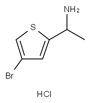 1-(4-BROMOTHIOPHEN-2-YL)ETHAN-1-AMINE HYDROCHLORIDE 结构式