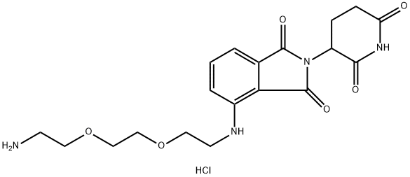 Thalidomide-NH-PEG2-C2-NH2 hydrochloride 结构式