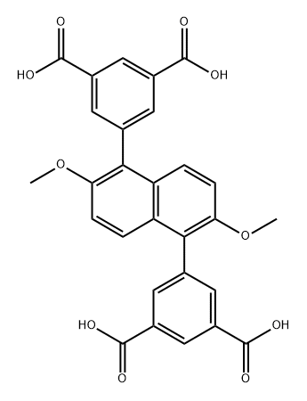 5,5'-(2,6-二甲氧基萘-1,5-二基)二异邻苯二甲酸 结构式