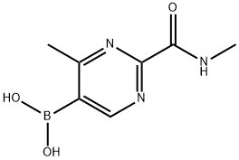 (4-甲基-2-(甲基氨基甲酰基)嘧啶-5-基)硼酸 结构式