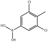 (3,5-Dichloro-4-methylphenyl)boronic acid 结构式
