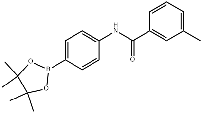 4-(3-甲基苯甲酰氨基)苯硼酸频哪醇酯 结构式