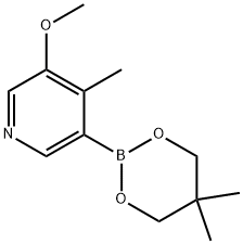 3-(5,5-dimethyl-1,3,2-dioxaborinan-2-yl)-5-methoxy-4-methylpyridine 结构式