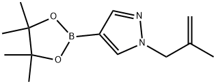 1-(2-methylprop-2-enyl)-4-(4,4,5,5-tetramethyl-1,3,2-dioxaborolan-2-yl)pyrazole 结构式