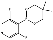 4-(5,5-Dimethyl-1,3,2-dioxaborinan-2-yl)-3,5-difluoropyridine 结构式