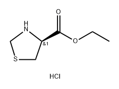 4-Thiazolidinecarboxylic acid, ethyl ester, hydrochloride (1:1), (4S)- 结构式