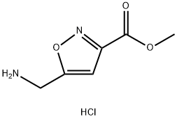 5-(氨基甲基)异噁唑-3-羧酸甲酯盐酸盐 结构式