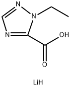 1-乙基-1H-1,2,4-三唑-5-羧酸锂 结构式
