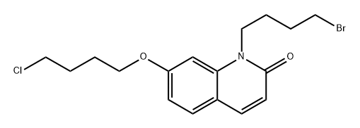 1-(4-bromobutyl)-7-(4-chlorobutoxy) quinolin-2(1H)-one 结构式