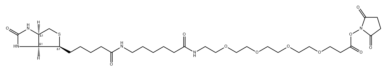 Biotin-LC-PEG4-NHS ester 结构式