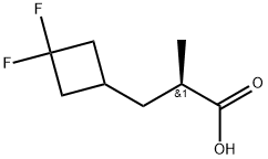 (2R)-3-(3,3-二氟环丁基)-2-甲基丙酸 结构式