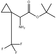 Amino-(1-trifluoromethyl-cyclopropyl)-acetic acid tert-butyl ester 结构式