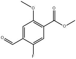 methyl 5-fluoro-4-formyl-2-methoxybenzoate 结构式