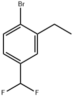 1-bromo-4-(difluoromethyl)-2-ethylbenzene 结构式