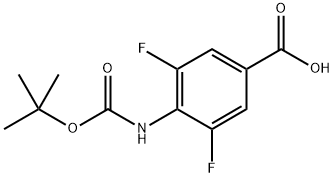 4-((叔丁氧基羰基)氨基)-3,5-二氟苯甲酸 结构式