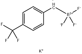 三氟({[4-(三氟甲基)苯基]甲基})硼酸钾 结构式