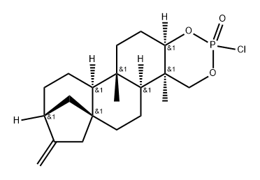 Kaur-16-ene-3α,18-diol, cyclic phosphorochloridate (8CI) 结构式
