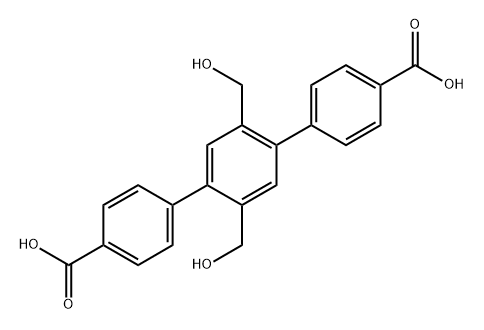 2',5'-二羟甲基-[1,1':4',1''] -三联苯-3,4''-二甲酸 结构式