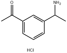 1-(3-(1-aminoethyl)phenyl)ethanone hydrochloride 结构式