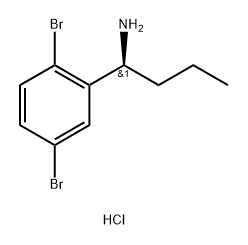 (1S)-1-(2,5-DIBROMOPHENYL)BUTAN-1-AMINE HYDROCHLORIDE 结构式