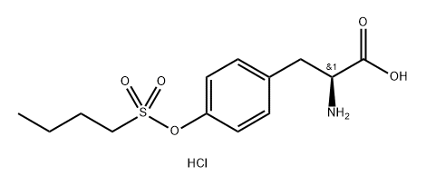 L-TYROSINE, O-(BUTYLSULFONYL)-, HYDROCHLORIDE (1:1) 结构式