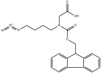 Fmoc-N-(4-azidobutyl)glycine 结构式