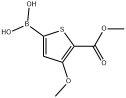 (4-甲氧基-5-(甲氧羰基)噻吩-2-基)硼酸 结构式