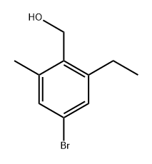 (4-Bromo-2-ethyl-6-methylphenyl)methanol 结构式
