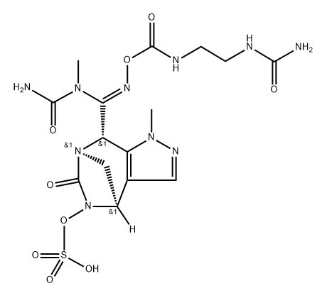 rel-(Z)-[[(Aminocarbonyl)methylamino][(4R,7R, 8S)-4,5,6,8-tetrahydro-1-methyl-6-oxo-5- (sulfooxy)-1H 结构式