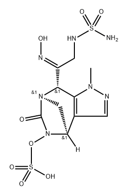 REL-(4R,7R,8S)-8-[(1E)-2-[(AMINOSULFONYL) AMINO]-1-(HYDROXYIMINO)ETHYL]-4,8-DIHYDRO-1- METHYL-6-OXO- 结构式