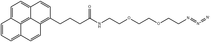 1-PYRENEBUTYRIC ACID-PEG2-AZIDE 结构式
