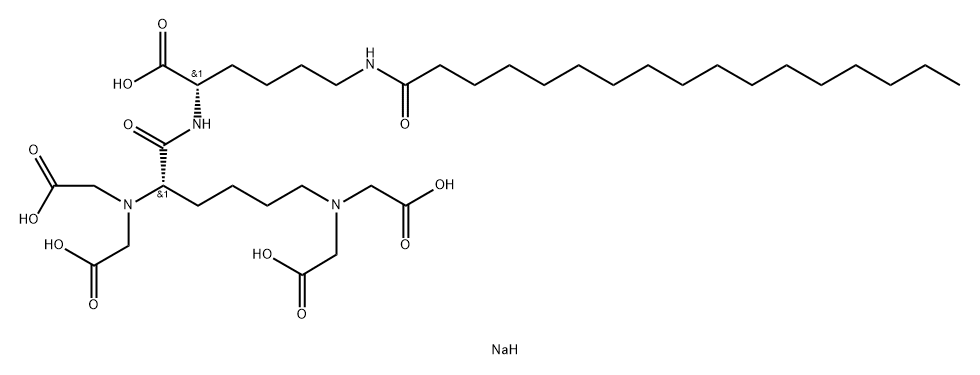 Pentasodium Tetracarboxymethyl Heptadecanoyl Dipeptide-12 结构式