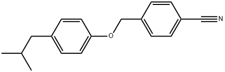 4-[[4-(2-Methylpropyl)phenoxy]methyl]benzonitrile 结构式