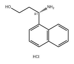 (3S)-3-胺-3-(萘-1-基)丙-1-醇盐酸盐 结构式