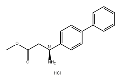 (S)-3-([1,1'-联苯基]-4-基)-3-氨基丙酸甲酯盐酸盐 结构式