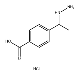 4-(1-hydrazinylethyl)benzoic acid hydrochloride 结构式