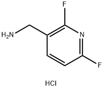 (2,6-二氟-3-吡啶基)甲胺盐酸盐 结构式