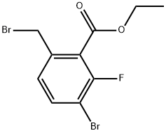 3-溴-6-(溴甲基)-2-氟苯甲酸乙酯 结构式