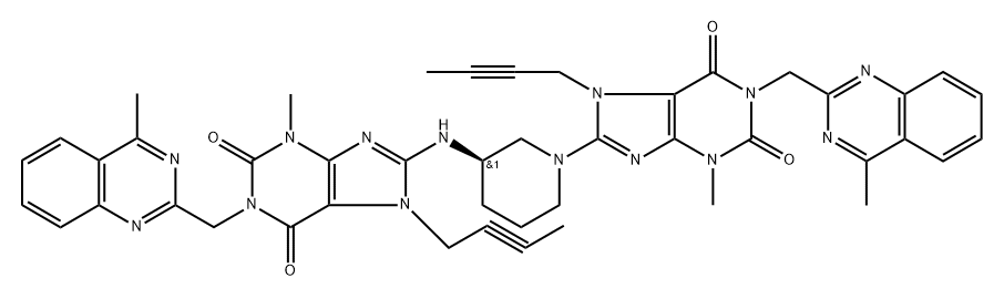 N-Depiperidin-3-amine Linagliptin Dimer 结构式