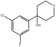4-(3-chloro-5-fluorophenyl)tetrahydro-2H-pyran-4-ol 结构式