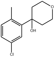 4-(5-chloro-2-methylphenyl)tetrahydro-2H-pyran-4-ol 结构式